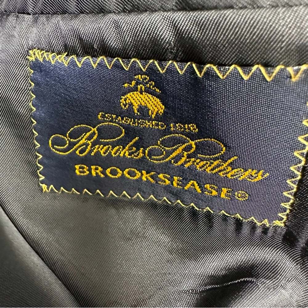 Brooks Brothers Brooksease Wool Striped Suit Coat Sports Coat Gray Size 44R